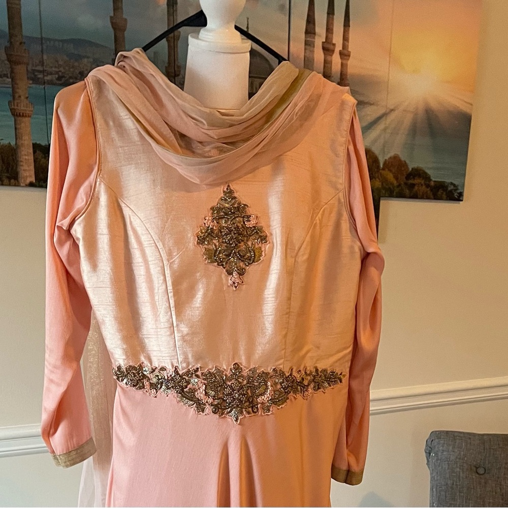 Peach Anarkali Special Occasion Dress!